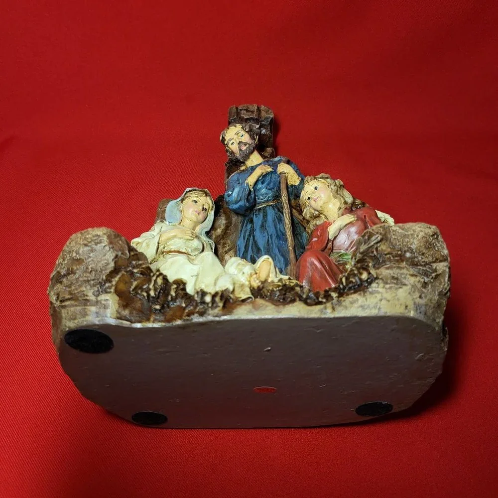 Nativity 5 Candle Holder Christmas Centerpiece Decor